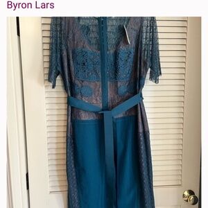 Anthropologie Teal Lace cocktail dress. Holidays